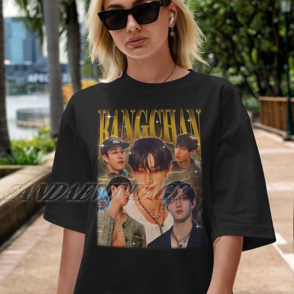 Vintage Bang Chan Graphic 2 Vuitino Shirt Vintage Bang Chan Graphic 2 Vuitino Shirt